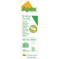 FELLOWES APEX WHITE PLASTIC COMB 633-9198