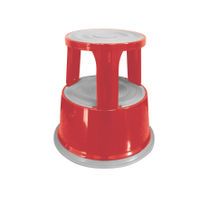 Q-CONNECT METAL STEP STOOL RED