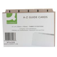 Q-CONNECT GUIDE CARD 6X4 INCH A-Z