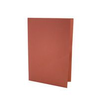SQ CUT FOLDERS MED/WEIGHT FC RED