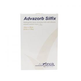 Advazorb Silfix Hydrophilic Foam Dressing with Silicone Contact Layer 10cm x 20cm [Pack of 10]