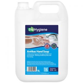 Biohygiene Antibacterial Hand Soap Unfragranced 5 Litre [Pack of 2]