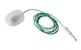 Ambu Neuroline 715 Surface Electrode, solid gel 28x20mm, 200cm coloured lead length, 1.5mm connector [Pack of 12]