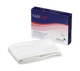 1 Fast Aid Absorbent Lint 25g X 72  [6 Packs of 12 x 25g Wads]