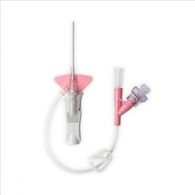 Cannula Pink 20G x 45mm Dual Port with Needle-Free Connector and Instaflash for Radiology [Pack of 20]