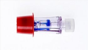 Spinning Spiros Closed Male Luer, Red Cap [Pack of 50]
