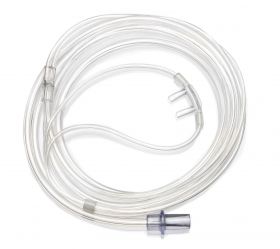 Nasal cannula with straight prongs and tubing