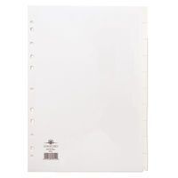 CONCORD SUBJECT DIVIDERS WHT 10 PART