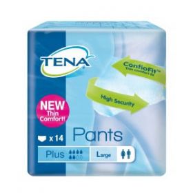 TENA Pants Plus - Large (100-135cm/40-50in) Pack of 14