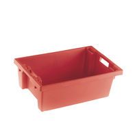 SOLID RED 600X400X200MM CONTAINER