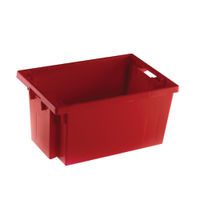 SOLID RED 600X400X300MM CONTAINER