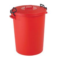 DUSTBIN 110L WITH LID RED 382067