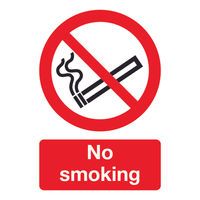 NO SMOKING PVC SAFETY SIGN A5