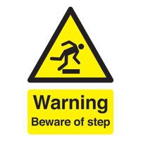 SIGNSLAB A5 BEWARE OF STEP S/A