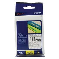 BROTHER TZ141 18MM BLACK/CLEAR TAPE