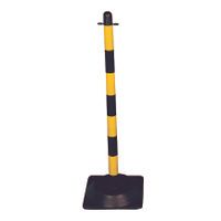 FREESTAND POST RUBBER BASE YLW/BLK