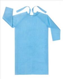 Gown patient disposable Blue Long sleeve [Pack of 50] 