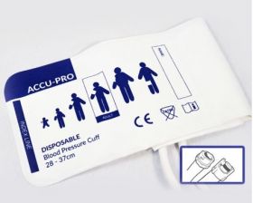 Accu-PRO NIBP Cuff, Disposable, Double Tube, Mated Subminiature, Adult (Box of 20)