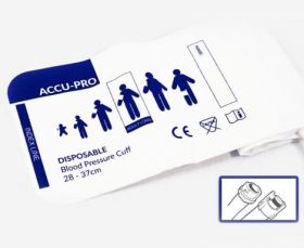 Accu-PRO NIBP Cuff, Disposable, Double Tube, Mated Subminiature, Adult XL (Box of 20)