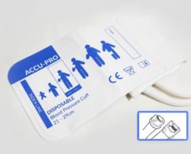 Accu-PRO NIBP Cuff, Disposable, Double Tube, Mated Subminiature, Small Adult (Box of 20)