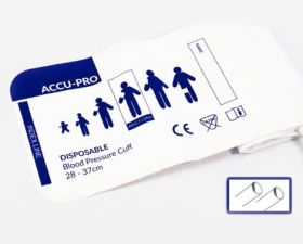 Accu-PRO NIBP Cuff, Disposable, Double Tube, No Connectors, Adult XL (Box of 20)