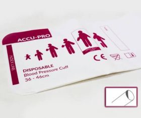 Accu-PRO NIBP Cuff, Disposable, Single Tube, No Connector, Large Adult XL (Box of 20)