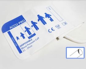 Accu-PRO NIBP Cuff, Disposable, Single Tube, No Connector, Small Adult (Box of 20)