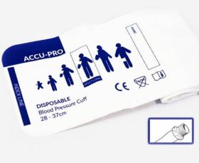Accu-PRO NIBP Cuff, Disposable, Single Tube, Screw, Adult XL (Box of 20)