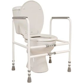 Adjustable Toilet Surround Frame - White