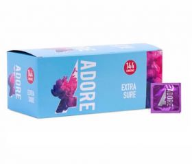 Pasante Adore Condoms Extra Sure - Clinic Pack [Pack of 144]