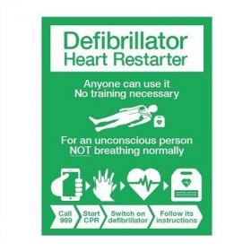AED Armor A3 Defibrillator Poster BHF