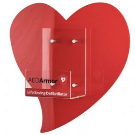 AED Armor Perspex Heart Wall Bracket