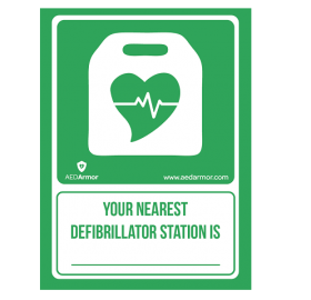 AED Armor 'Your Nearest Defibrillator Station' A4 Poster