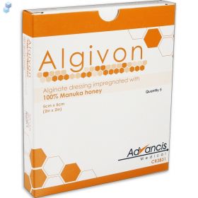 Algivon Alginate with Honey 5cm x 5cm [Pack of 5]