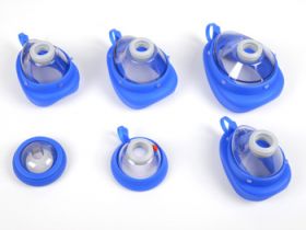 Ambu Silicone Transparent Face Mask size 0A closed cuff (blue) [Pack of 1]