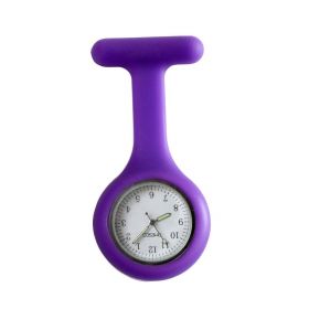 AW Fob Watch, Waterproof Alloy Case In Protective Silicon Holder, With Battery, Purple [Pack of 1]