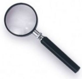 AW Glass Magnifier With 75mm O.D. 2.5x And 5x Magnifications, Black Plastic Handle [Pack of 1]