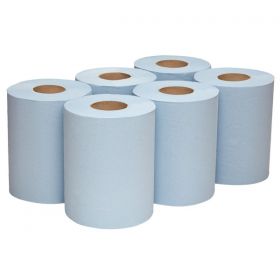 6223 WypAll L10 1ply Food & Hygiene Wiping Paper Centrefeed Roll Blue [Pack of 6]