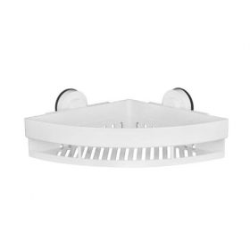 Blue Canyon Gecko Super Suction Wipe-Clean Corner Basket - White [Pack of 1]