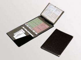 Bollmann Prescription Folder 10 Seethrough Pockets, Brown [Pack of 1]