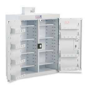 Bristol Maid Drug & Medicine Cabinet - 800 X 300 X 900mm - Light - Deep Shelves - Independent Locking Doors