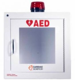 Cardiac Science AED Wall Mount Storage Case with Strobe Light Alarm, security system enabled