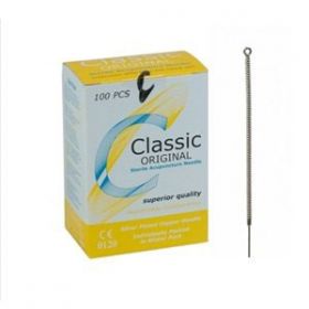 Classic Acupuncture Needles With Silver Plated Handles 0.18 x 7mm