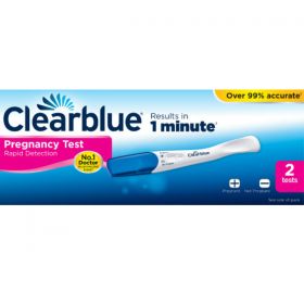 CLEARBLUE RAPID PREGNANCY PLUS WITH COLOUR CHANGE TIP [Pack of 2]