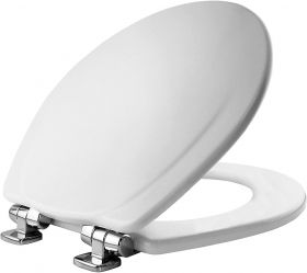 Mark Vitow Commercial Mouldwood Toilet Seat - Chrome Bar Hinge [Pack of 1]