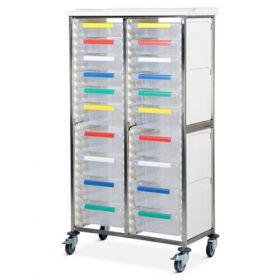 Bristol Maid Caretray Rack - Stainless Steel - Mobile - Double Column - 1800mm