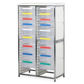 Bristol Maid Caretray Rack - Stainless Steel - Static - Double Column - 1670mm High