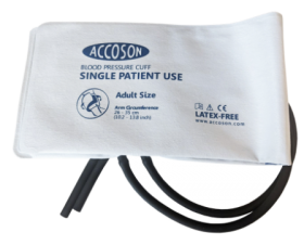 Accoson Large Adult Single Patient Cuff (34.3cm - 50.9cm) Double tube 5 [Pack of 5]