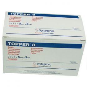 Sterile Topper Swabs, 5cm x 5cm (25 Packs of 5)