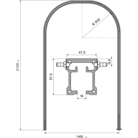 Provita Ceiling Rail (U-Form), Aluminium, White Powder Coated, Standard Size